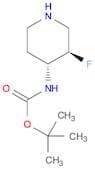 Carbamic acid, N-[(3R,4R)-3-fluoro-4-piperidinyl]-, 1,1-dimethylethyl ester, rel-