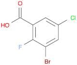 Benzoic acid, 3-broMo-5-chloro-2-fluoro-