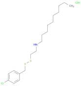 1-Decanamine, N-[2-[[(4-chlorophenyl)methyl]dithio]ethyl]-, hydrochloride (1:1)