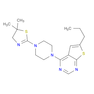 Thieno[2,3-d]pyrimidine, 4-[4-(4,5-dihydro-5,5-dimethyl-2-thiazolyl)-1-piperazinyl]-6-propyl-