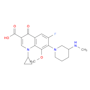 1-cyclopropyl-6-fluoro-8-methoxy-7-[3-(methylamino)piperidin-1-yl]-4-oxo-1,4-dihydroquinoline-3-ca…