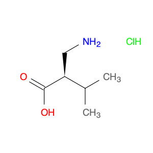 Butanoic acid, 2-(aminomethyl)-3-methyl-, hydrochloride (1:1), (2R)-