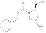 1-Pyrrolidinecarboxylic acid, 4-amino-2-(hydroxymethyl)-, phenylmethyl ester, (2R,4S)-