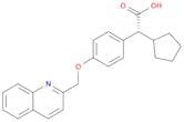 Benzeneacetic acid, α-cyclopentyl-4-(2-quinolinylmethoxy)-, (αR)-