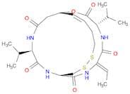 Cyclo[(2Z)-2-amino-2-butenoyl-L-valyl-(3S,4E)-3-hydroxy-7-mercapto-4-heptenoyl-D-valyl-D-cysteinyl…