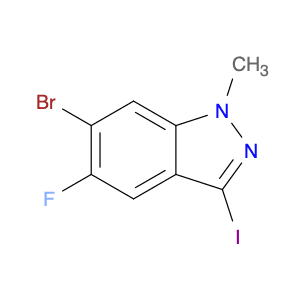 1H-Indazole, 6-bromo-5-fluoro-3-iodo-1-methyl-