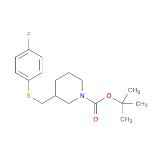 1-Piperidinecarboxylic acid, 3-[[(4-fluorophenyl)thio]methyl]-, 1,1-dimethylethyl ester