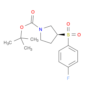 1-Pyrrolidinecarboxylic acid, 3-[(4-fluorophenyl)sulfonyl]-, 1,1-dimethylethyl ester, (3S)-