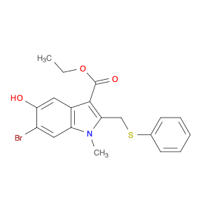 1H-INDOLE-3-CARBOXYLIC ACID, 6-BROMO-5-HYDROXY-1-METHYL-2-[(PHENYLTHIO)METHYL]-, ETHYL ESTER