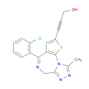 2-Propyn-1-ol, 3-[4-(2-chlorophenyl)-9-methyl-6H-thieno[3,2-f][1,2,4]triazolo[4,3-a][1,4]diazepin-…