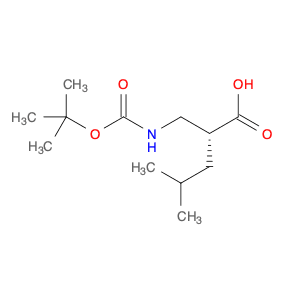 Pentanoic acid, 2-[[[(1,1-dimethylethoxy)carbonyl]amino]methyl]-4-methyl-, (2R)-