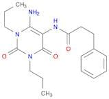 N-(6-Amino-2,4-dioxo-1,3-dipropyl-1,2,3,4-tetrahydropyrimidin-5-yl)-3-phenylpropanamide