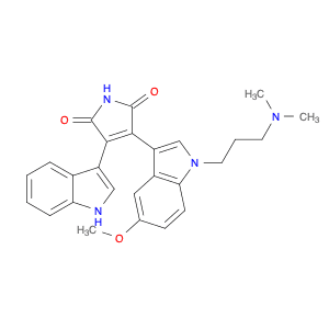 1H-Pyrrole-2,5-dione, 3-[1-[3-(dimethylamino)propyl]-5-methoxy-1H-indol-3-yl]-4-(1H-indol-3-yl)-
