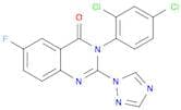 4(3H)-Quinazolinone, 3-(2,4-dichlorophenyl)-6-fluoro-2-(1H-1,2,4-triazol-1-yl)-