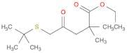 Pentanoic acid, 5-[(1,1-dimethylethyl)thio]-2,2-dimethyl-4-oxo-, ethyl ester
