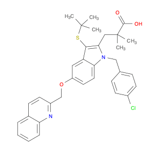1-[(4-Chlorophenyl)methyl]-3-[(1,1-dimethylethyl)thio]-α,α-dimethyl-5-(2-quinolinylmethoxy)-1H-ind…