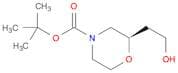4-Morpholinecarboxylic acid, 2-(2-hydroxyethyl)-, 1,1-dimethylethyl ester, (R)- (9CI)