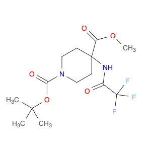 1,4-Piperidinedicarboxylic acid, 4-[(2,2,2-trifluoroacetyl)amino]-, 1-(1,1-dimethylethyl) 4-methyl…