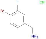 Benzenemethanamine, 4-bromo-3-fluoro-, hydrochloride (1:1)