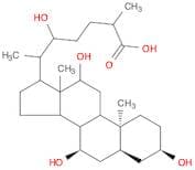 Cholestan-26-oic acid, 3,7,12,22-tetrahydroxy-, (3α,5β,7α,12α,22R)- (9CI)