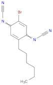 Cyanamide, (2-bromo-5-hexyl-2,5-cyclohexadiene-1,4-diylidene)bis- (9CI)