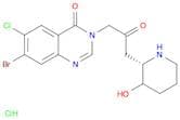4(3H)-Quinazolinone, 7-bromo-6-chloro-3-[3-[(2R,3S)-3-hydroxy-2-piperidinyl]-2-oxopropyl]-, hydroc…