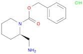 1-Piperidinecarboxylic acid, 2-(aminomethyl)-, phenylmethyl ester, hydrochloride (1:1), (2R)-