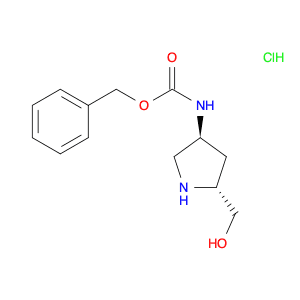 Carbamic acid, N-[(3R,5S)-5-(hydroxymethyl)-3-pyrrolidinyl]-, phenylmethyl ester, hydrochloride (1…