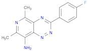 Pyrido[3,4-e]-1,2,4-triazin-8-amine, 3-(4-fluorophenyl)-5,7-dimethyl-