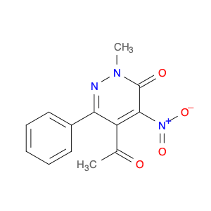 3(2H)-Pyridazinone, 5-acetyl-2-methyl-4-nitro-6-phenyl-