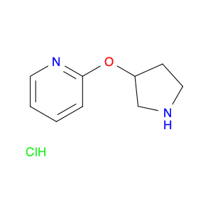 Pyridine, 2-(3-pyrrolidinyloxy)-, hydrochloride (1:2)
