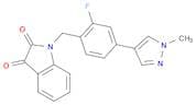 1H-Indole-2,3-dione, 1-[[2-fluoro-4-(1-methyl-1H-pyrazol-4-yl)phenyl]methyl]-