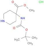 4-Piperidinecarboxylic acid, 4-[[(1,1-dimethylethoxy)carbonyl]amino]-, methyl ester, hydrochloride…