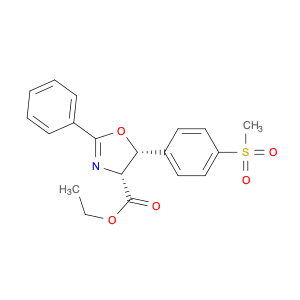 4-Oxazolecarboxylic acid, 4,5-dihydro-5-[4-(methylsulfonyl)phenyl]-2-phenyl-, ethyl ester, (4R,5R)-