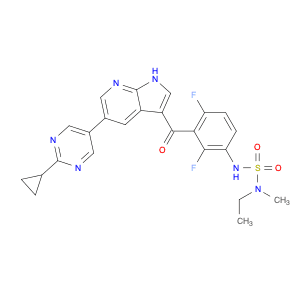 Sulfamide, N'-[3-[[5-(2-cyclopropyl-5-pyrimidinyl)-1H-pyrrolo[2,3-b]pyridin-3-yl]carbonyl]-2,4-dif…