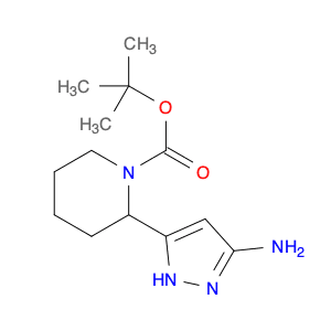 1-Piperidinecarboxylic acid, 2-(3-amino-1H-pyrazol-5-yl)-, 1,1-dimethylethyl ester