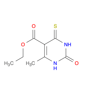 5-Pyrimidinecarboxylic acid, 1,2,3,4-tetrahydro-6-methyl-2-oxo-4-thioxo-, ethyl ester