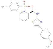 2-Piperidinecarboxamide, N-[4-(4-methoxyphenyl)-2-thiazolyl]-1-[(4-methylphenyl)sulfonyl]-, (2R)-