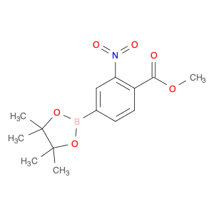 Benzoic acid, 2-nitro-4-(4,4,5,5-tetramethyl-1,3,2-dioxaborolan-2-yl)-, methyl ester