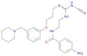 Benzamide, 4-amino-N-[2-[[(cyanoamino)[[3-[3-(1-piperidinylmethyl)phenoxy]propyl]imino]methyl]amin…