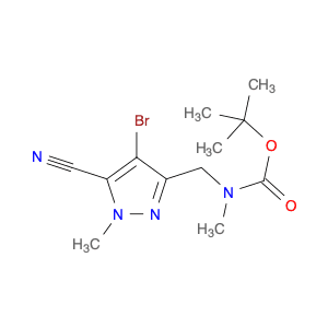 Carbamic acid, N-[(4-bromo-5-cyano-1-methyl-1H-pyrazol-3-yl)methyl]-N-methyl-, 1,1-dimethylethyl e…
