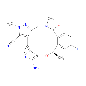 2H-4,8-Methenopyrazolo[4,3-h][2,5,11]benzoxadiazacyclotetradecine-3-carbonitrile, 7-amino-12-fluor…