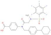 Benzoic acid, 4-[[(4-cyclohexylphenyl)methyl][2-[methyl[(2,3,4,5,6-pentafluorophenyl)sulfonyl]amin…