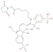 3H-Indolium, 2-[3-[1-[6-[(2,5-dioxo-1-pyrrolidinyl)oxy]-6-oxohexyl]-1,3-dihydro-3,3-dimethyl-5-sul…