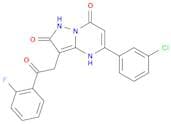 5-(3-Chlorophenyl)-3-(2-(2-fluorophenyl)-2-oxoethyl)pyrazolo[1,5-a]pyrimidine-2,7(1H,4H)-dione