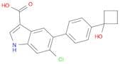 1H-​Indole-​3-​carboxylic acid, 6-​chloro-​5-​[4-​(1-​hydroxycyclobutyl)​phenyl]​-