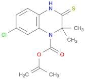 1(2H)-Quinoxalinecarboxylic acid, 7-chloro-3,4-dihydro-2,2-dimethyl-3-thioxo-, 1-methylethenyl est…