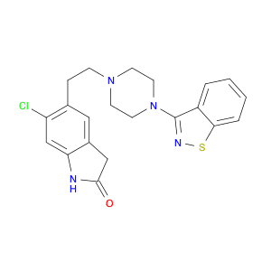 2H-Indol-2-one, 5-[2-[4-(1,2-benzisothiazol-3-yl)-1-piperazinyl]ethyl]-6-chloro-1,3-dihydro-