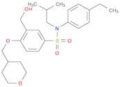 Benzenesulfonamide, N-(4-ethylphenyl)-3-(hydroxymethyl)-N-(2-methylpropyl)-4-[(tetrahydro-2H-pyran…