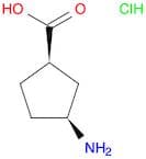 Cyclopentanecarboxyl​ic acid, 3-​amino-​, hydrochloride (1:1)​, (1R,​3S)​-